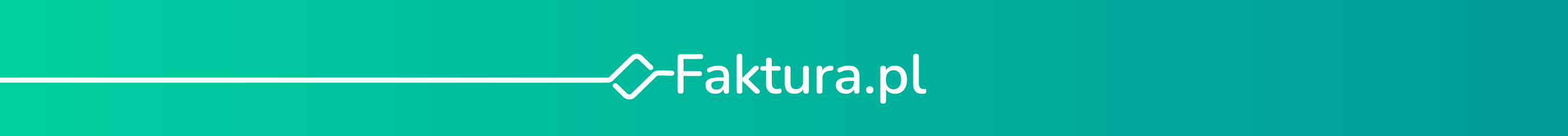 Logo programu do faktur Faktura.pl, na zielonym tle